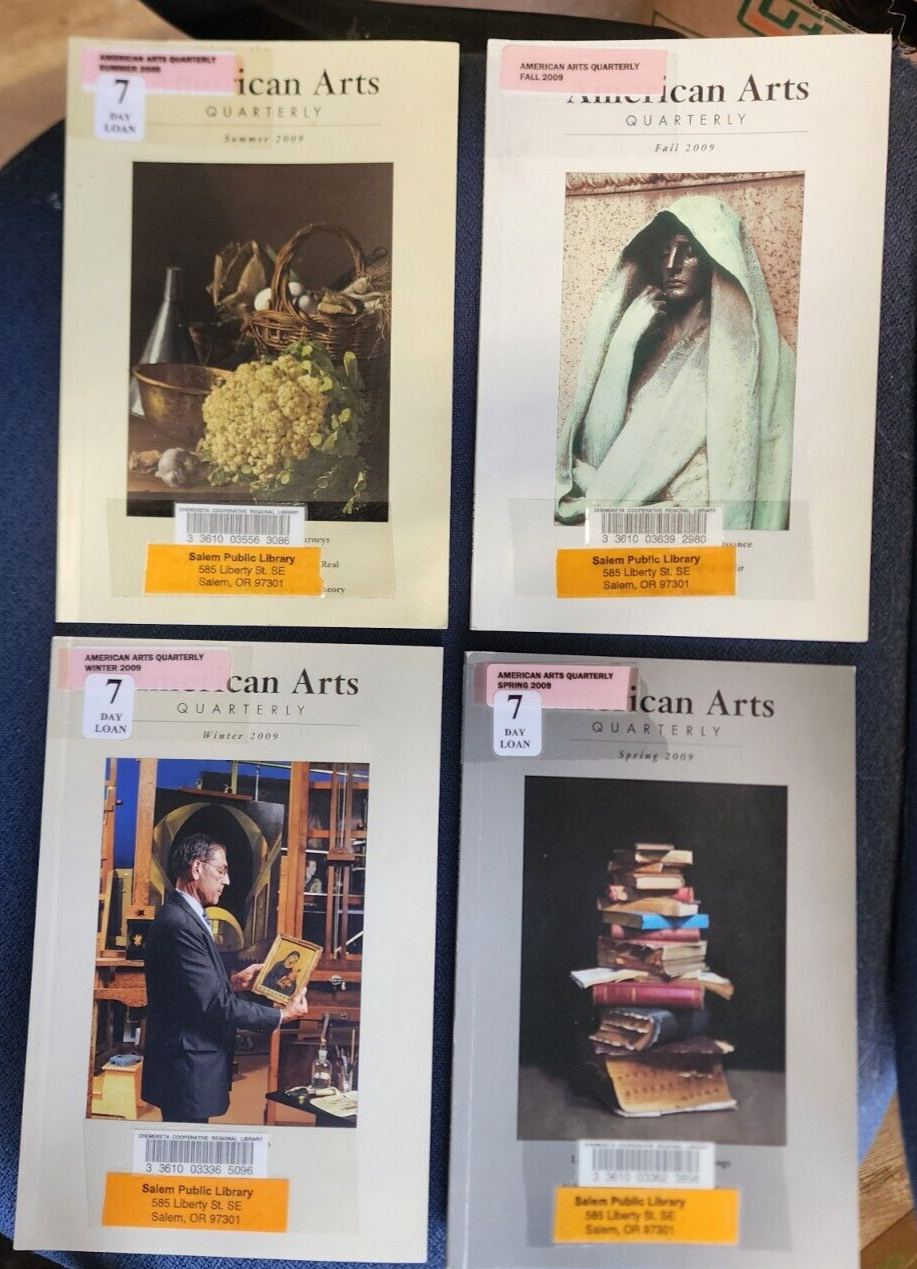 Lot of 4 American Arts Quarterly Back Seasonal Issues 2009
