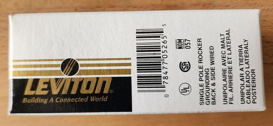 10 Leviton IVORY LIGHTED COMMERCIAL Rocker Light Switches 277V 05621-2I