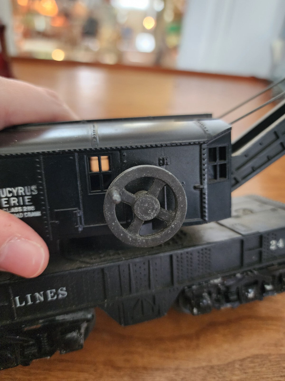 Vtg Lionel Lines 2460 Black Bucyrus Erie Crane Car Variation
