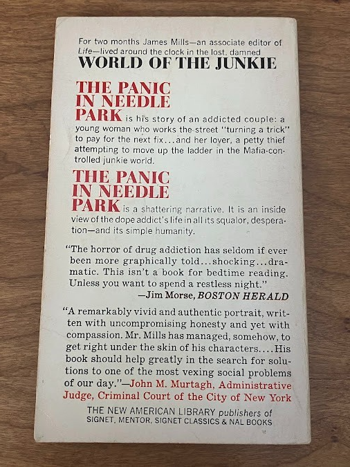 Vintage Paperback - James Mills: The Panic in Needle Park