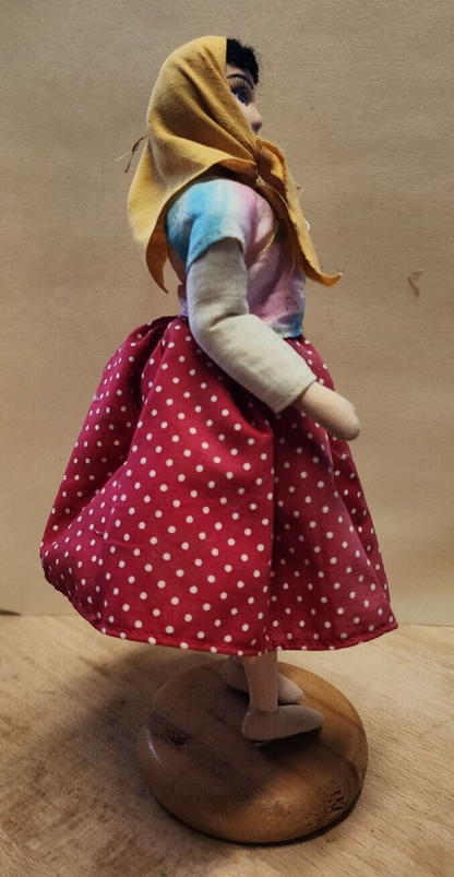 VTG HANDMADE DOLL HOLDING WHEAT PHILLIPINES 9”