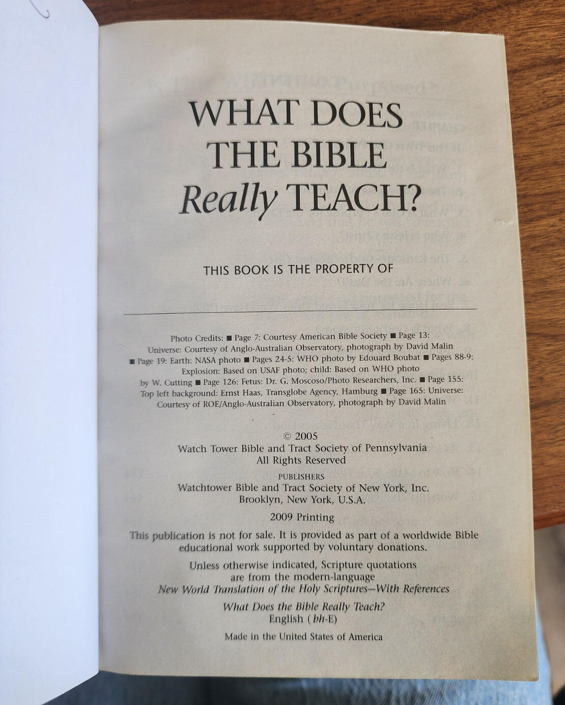 What Does the Bible Really Teach? 2009 Paperback Book