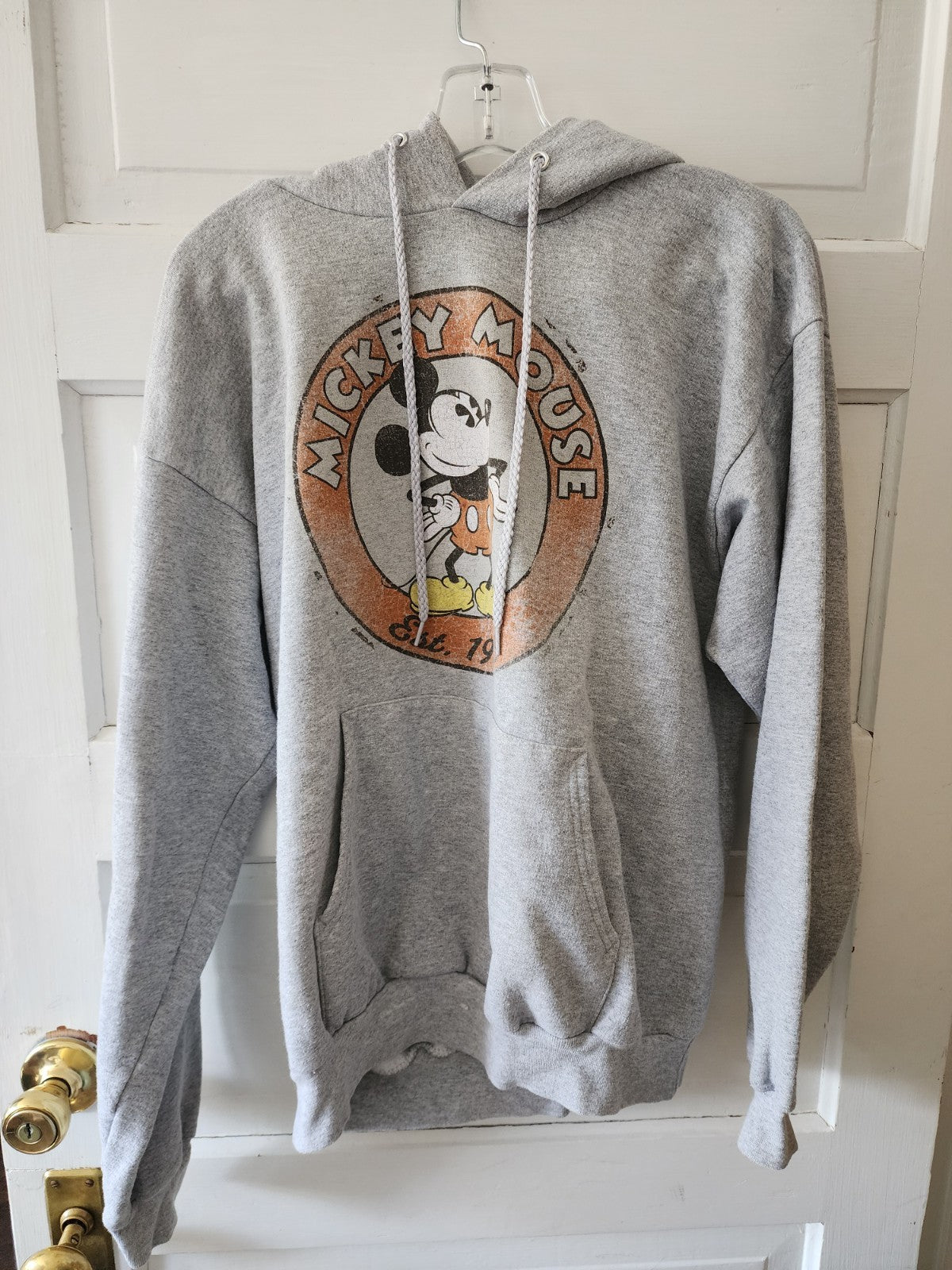 Disneyland Grey Vintage Style Sweater Hoodie Sz Large