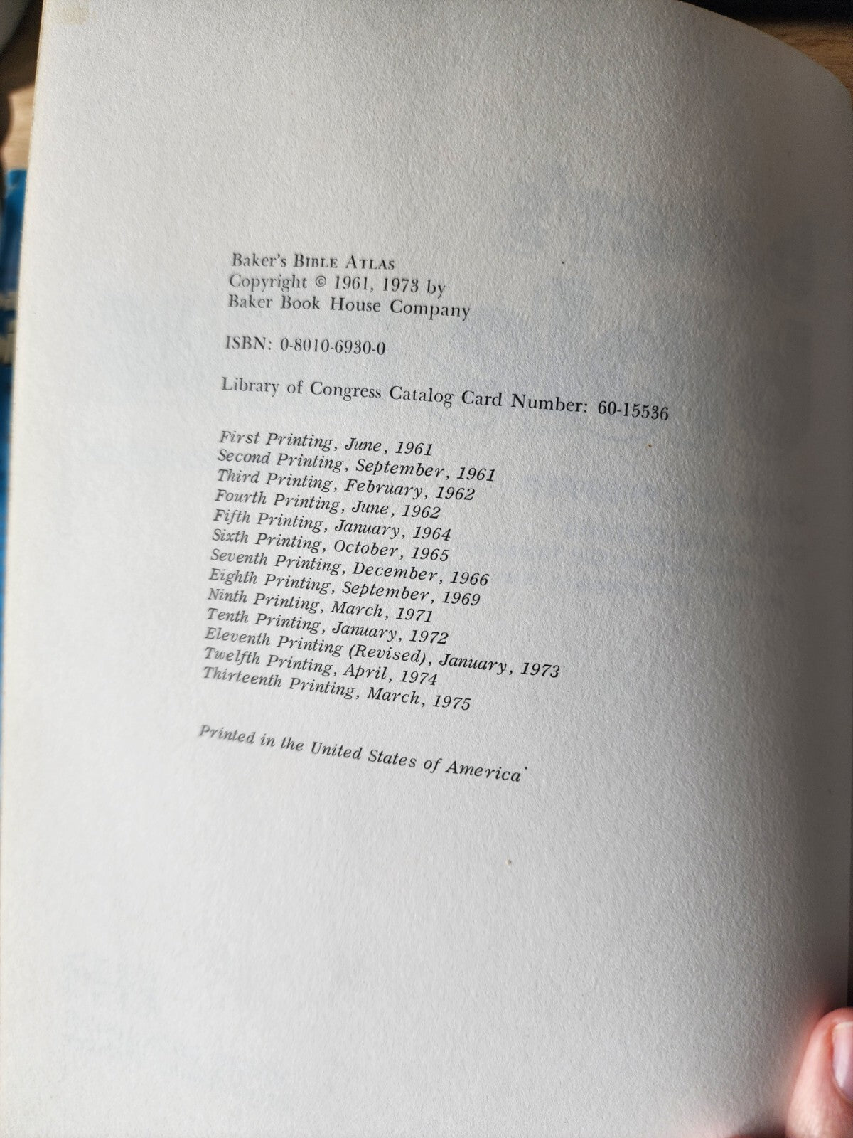 Vintage BAKER'S BIBLE ATLAS CHARLES F. PFEIFFER Hardcover 1975