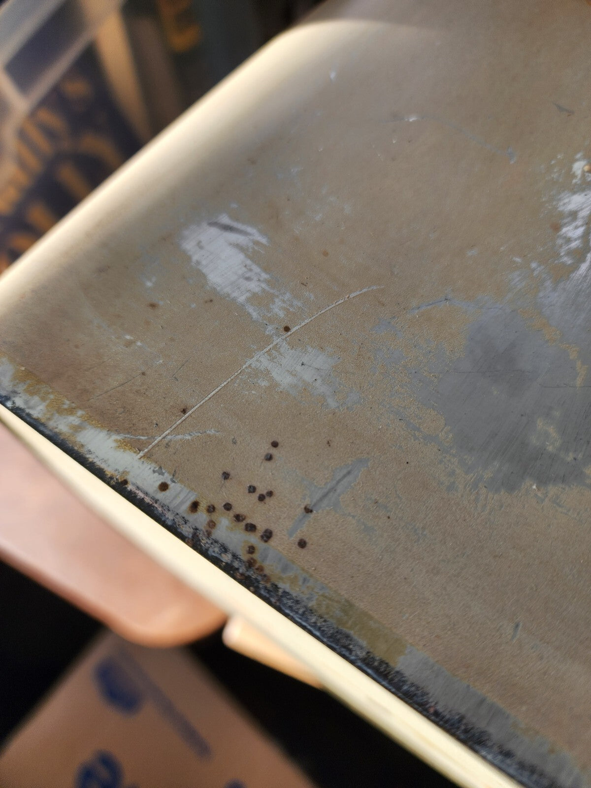 Rare Vtg Jewel T Autumn Leaf BREAD BOX metal 1940's