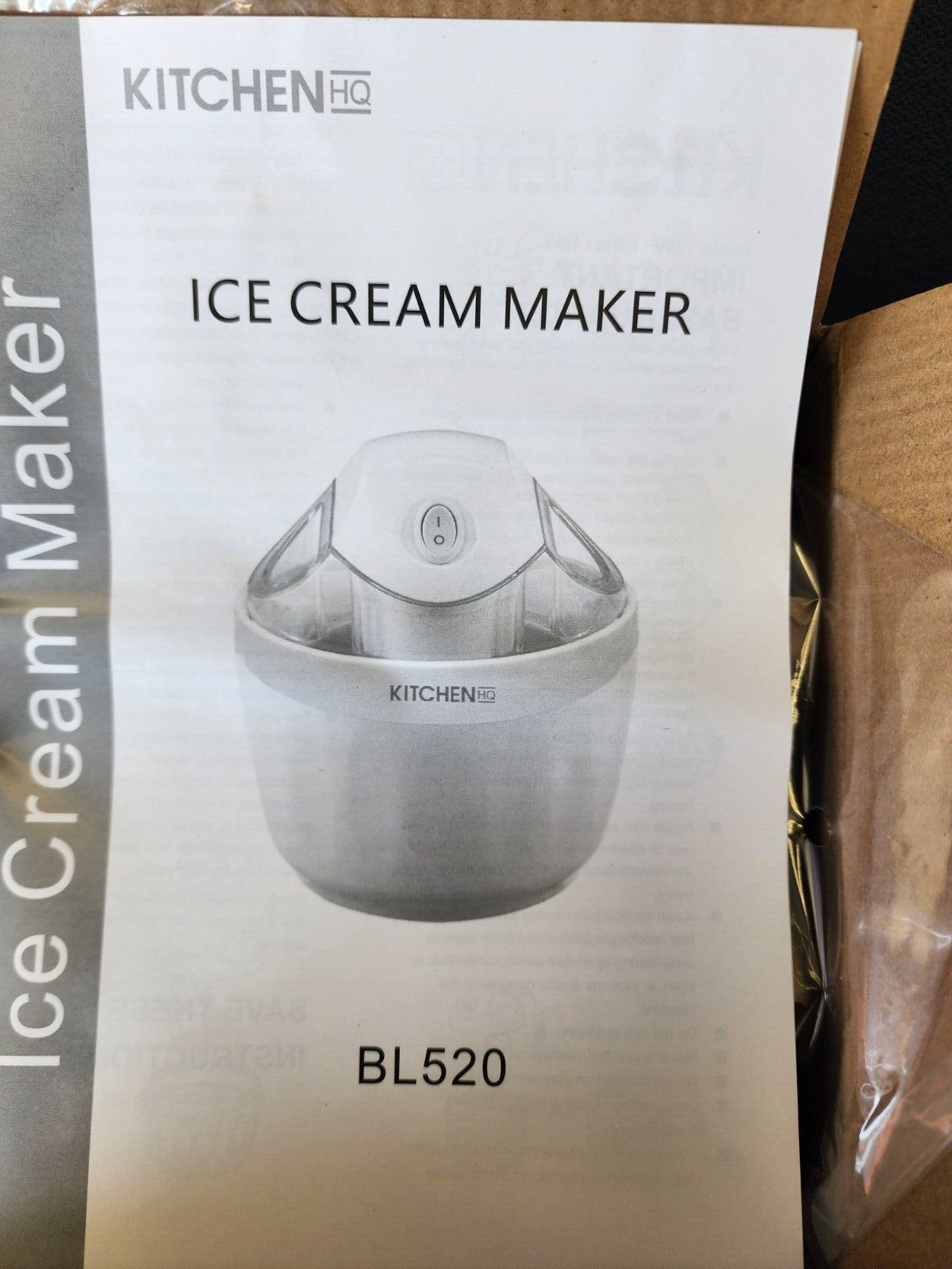 Kitchen HQ 1.5 QT. Electric Ice Cream Maker