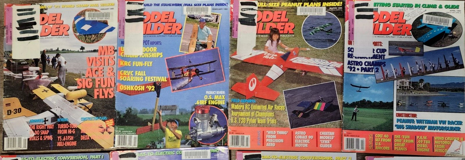 Model Builder Airplane Aviation Magazines RC Modeler 1992 monthly 10 issues