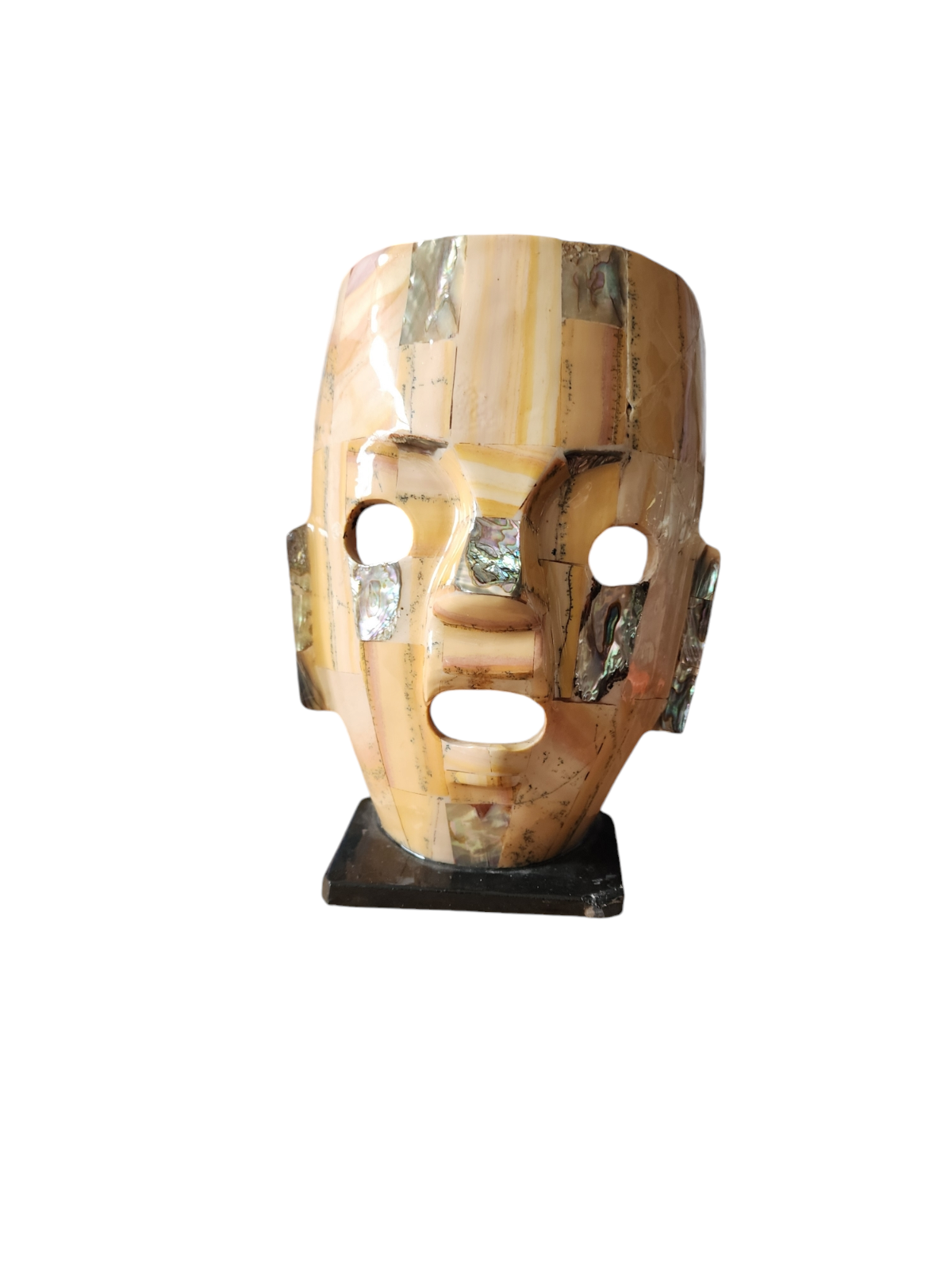 Vtg Free-Standing Mosaic Burial Death Mask 8.5"