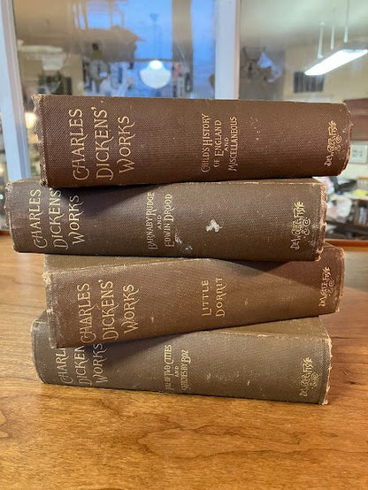 Charles Dickens' Works - Edition Late 1800's - lot of 4