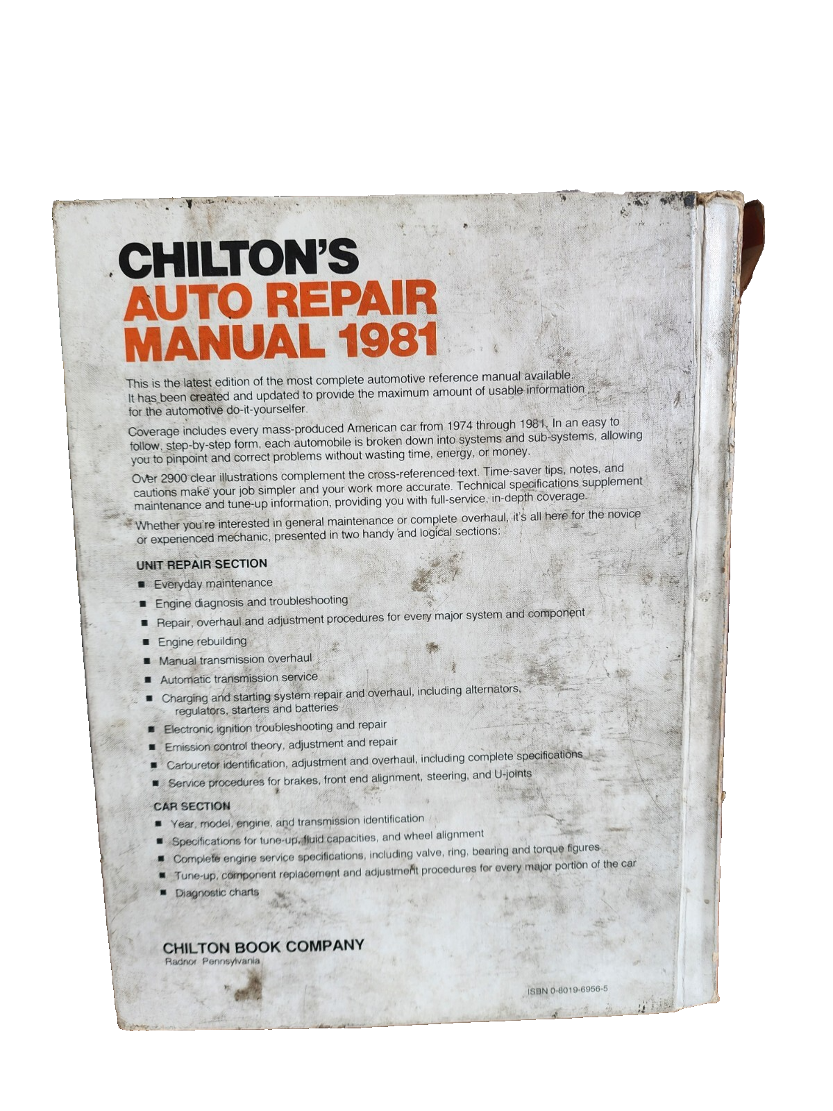 Chilton's Auto Repair manual 1981 Hardcover book