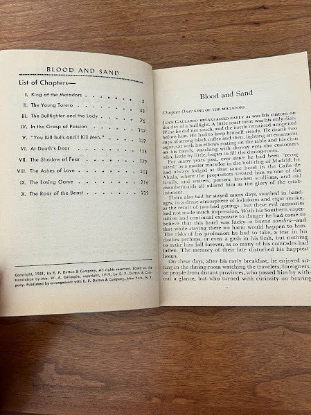 Dell Book - BLOOD AND SAND By V. Blasco Ibanez