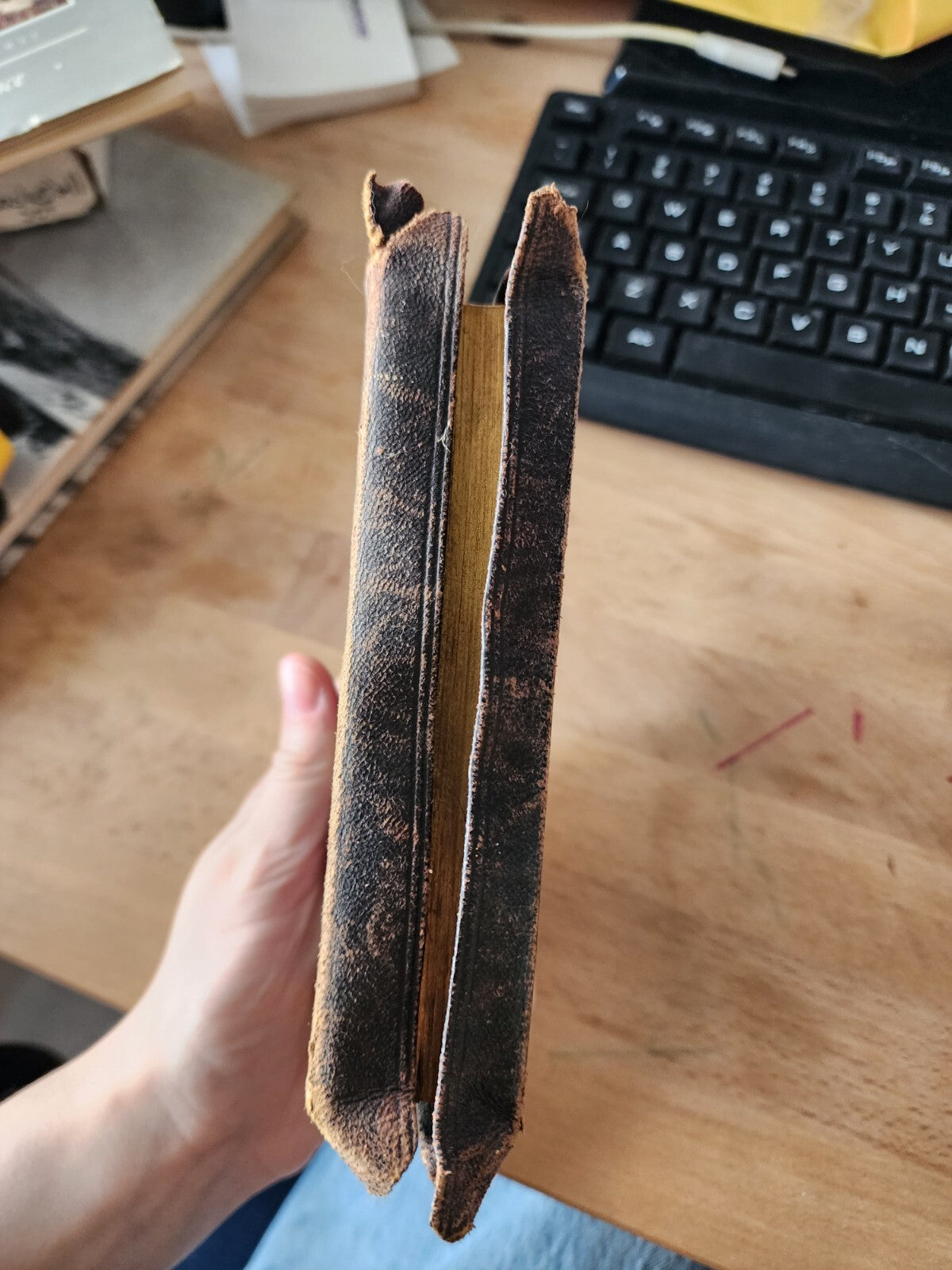 Holy Bible "moaps" 19th century - Leather