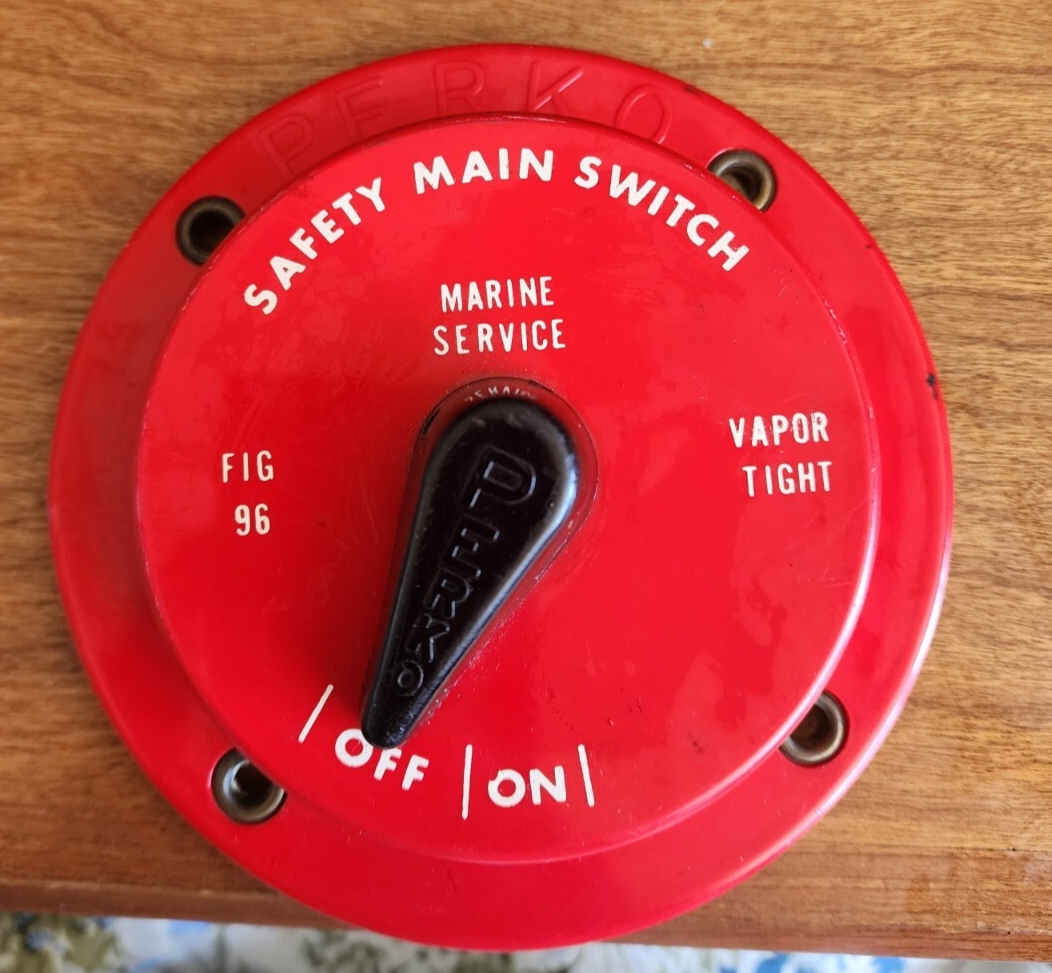 Vintage PERKO Marine Service Safety Main Switch