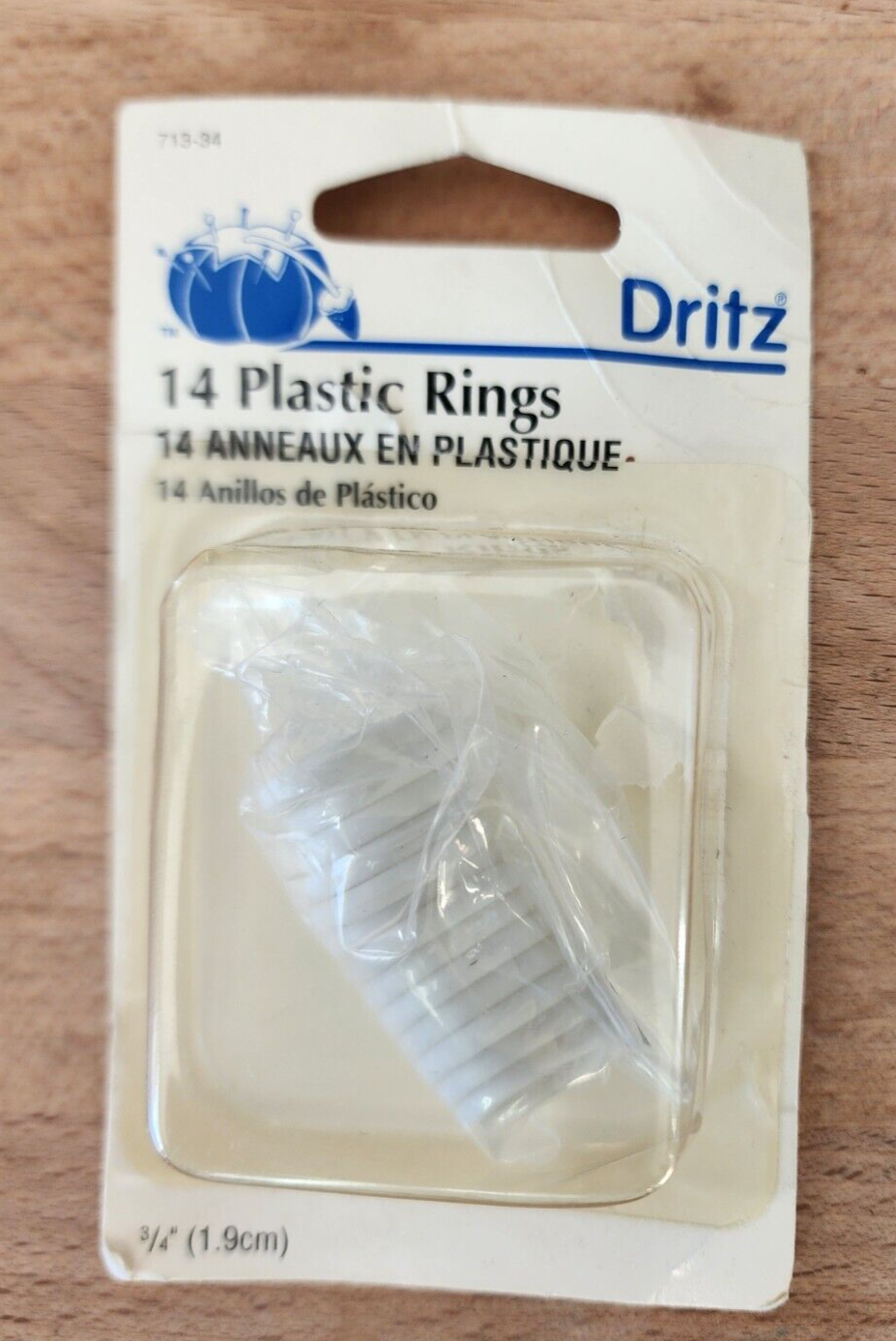 Dritz Plastic Rings 3/4" 14/Pkg-White, 713-34