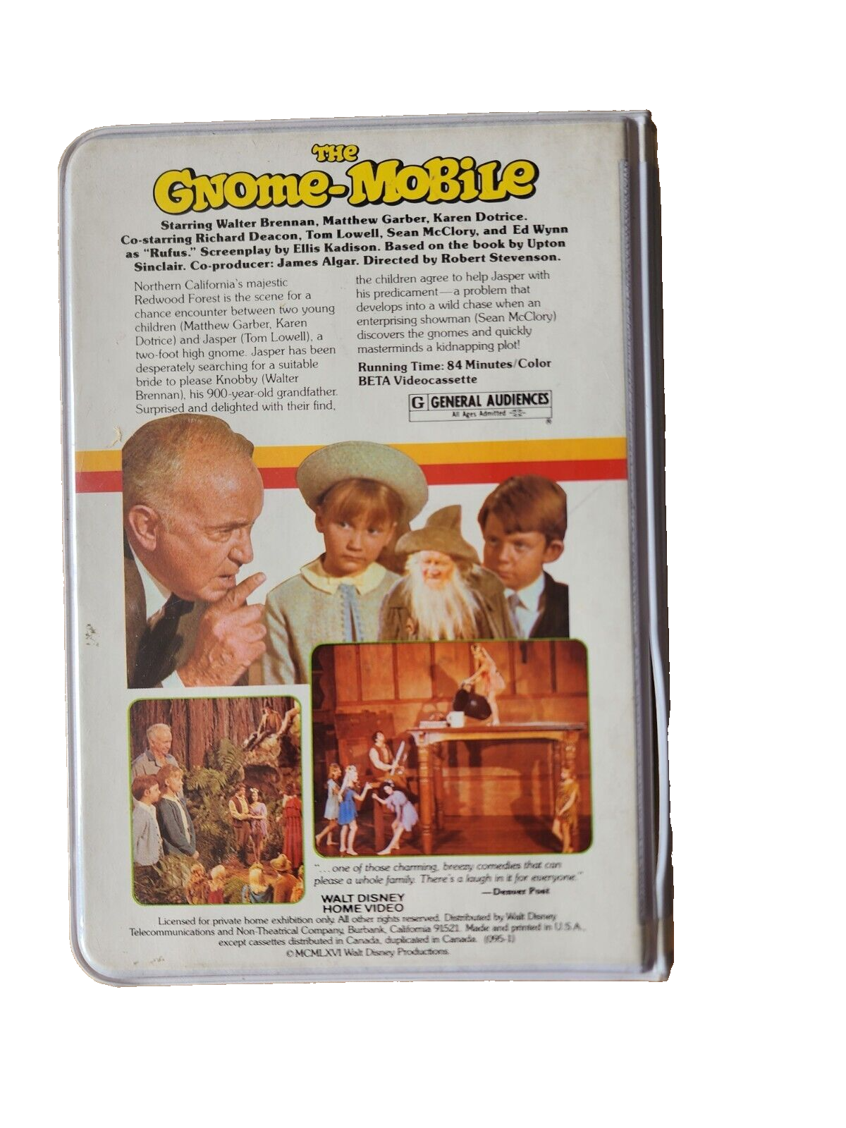 Walt Disney Home Video The Gnome-mobile BETA Tape