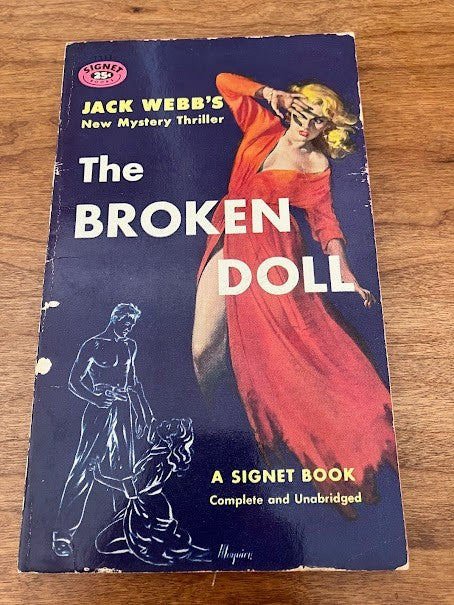 Vtg Paperbacks lot of 2 - Jack Webb's: 'The Naked Angel' & 'The Broken Doll'
