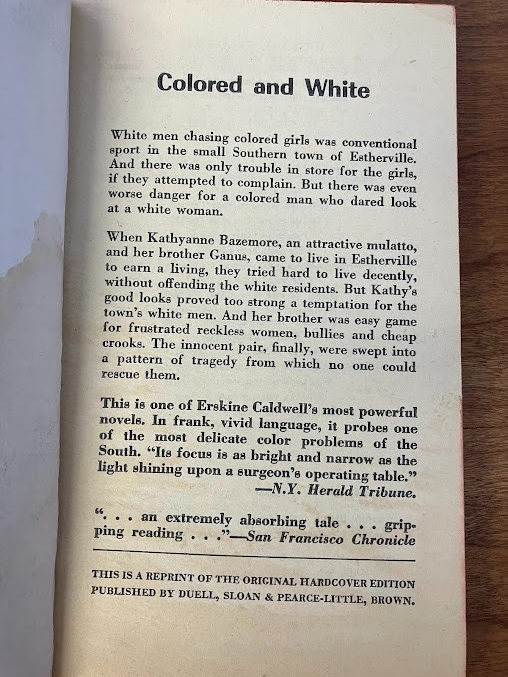 Vtg Paperbacks by Erskine Caldwell - lot of 5