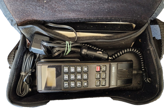 Vintage Motorola Cellular One Mobile Telephone w/ Bag Battery & Manual