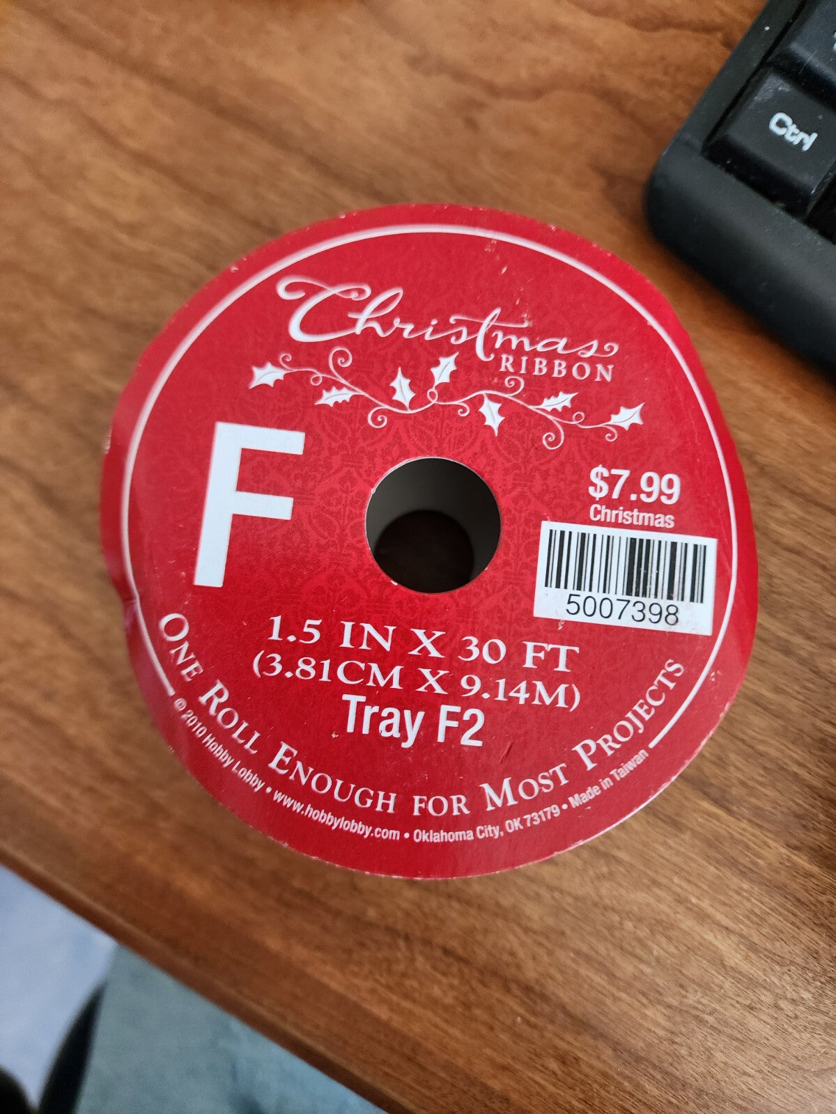 2 Glitter Christmas Wired Edge Ribbon - 1.5” x 30' and 2.5 in x 30'