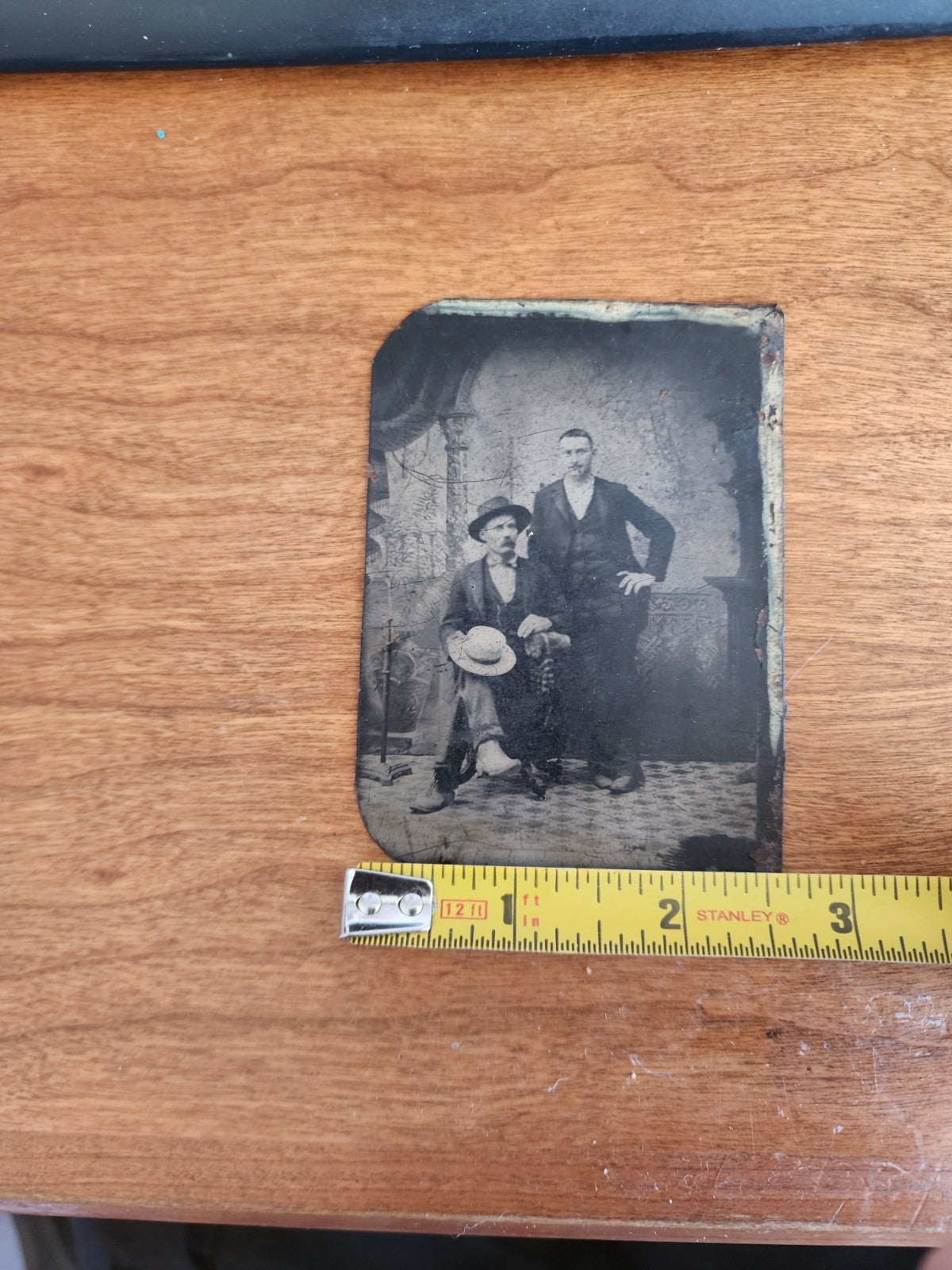 Antique Tintype Photo Portrait of Two Gentleman