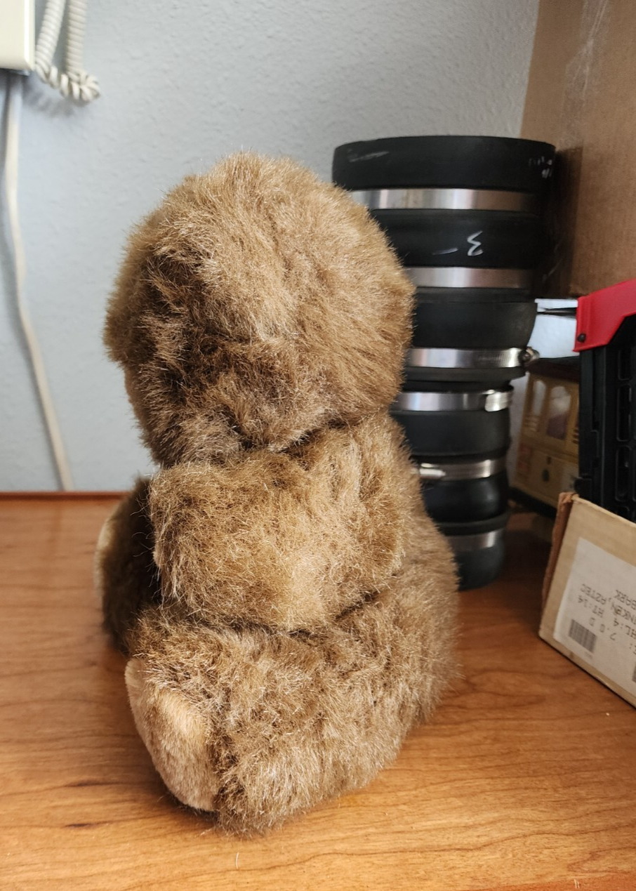 Vintage 1985 COMMONWEALTH Plush Brown Teddy Bear