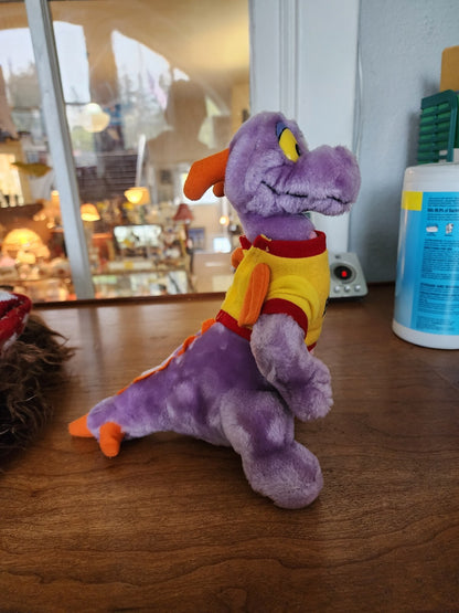 Vtg 80's Figment 11" Plush Purple Dragon Walt Disney World