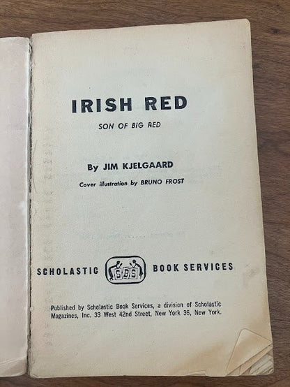 Paperback - Irish Red Son Of Big Red By Jim Kjelgaard