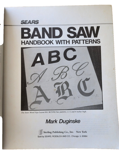 Sears Band Saw Handbook with Patterns by Mark Duginske 25065