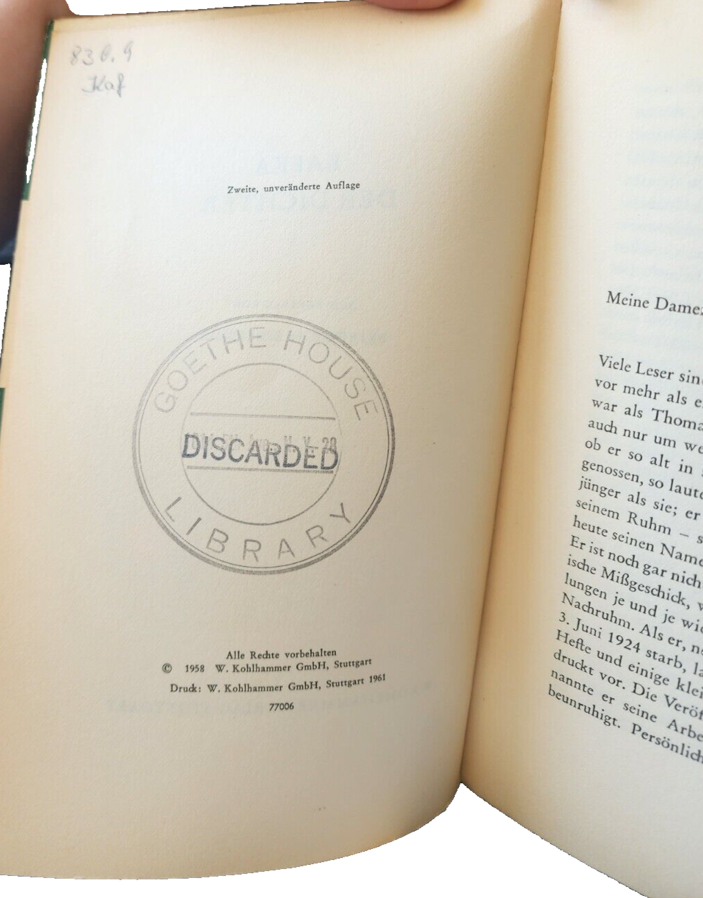 Kafka, der Dichter : Ein Vortrag. Friedrich Beissner Beißner, Friedrich: