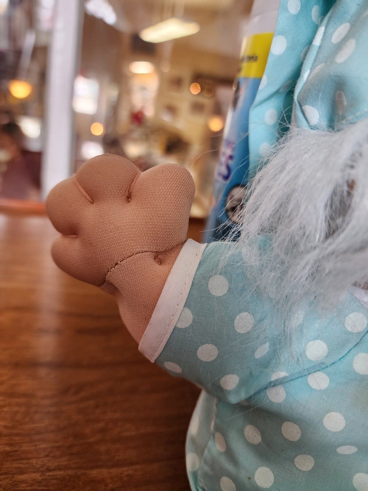 Vtg Russ Troll Doll Blue Night Cap Plush Toy