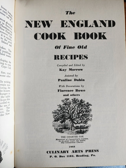 New England Cook Book: 300 Fine Old Recipes, by Kay Morrow - 1968