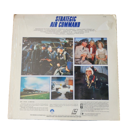 Strategic Air Command Laser Videodisc Ext. Play Color 1987 VG+ James Stewart