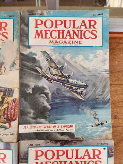 Vtg 1950's Lot Of 9 Popular Mechanics Magazines