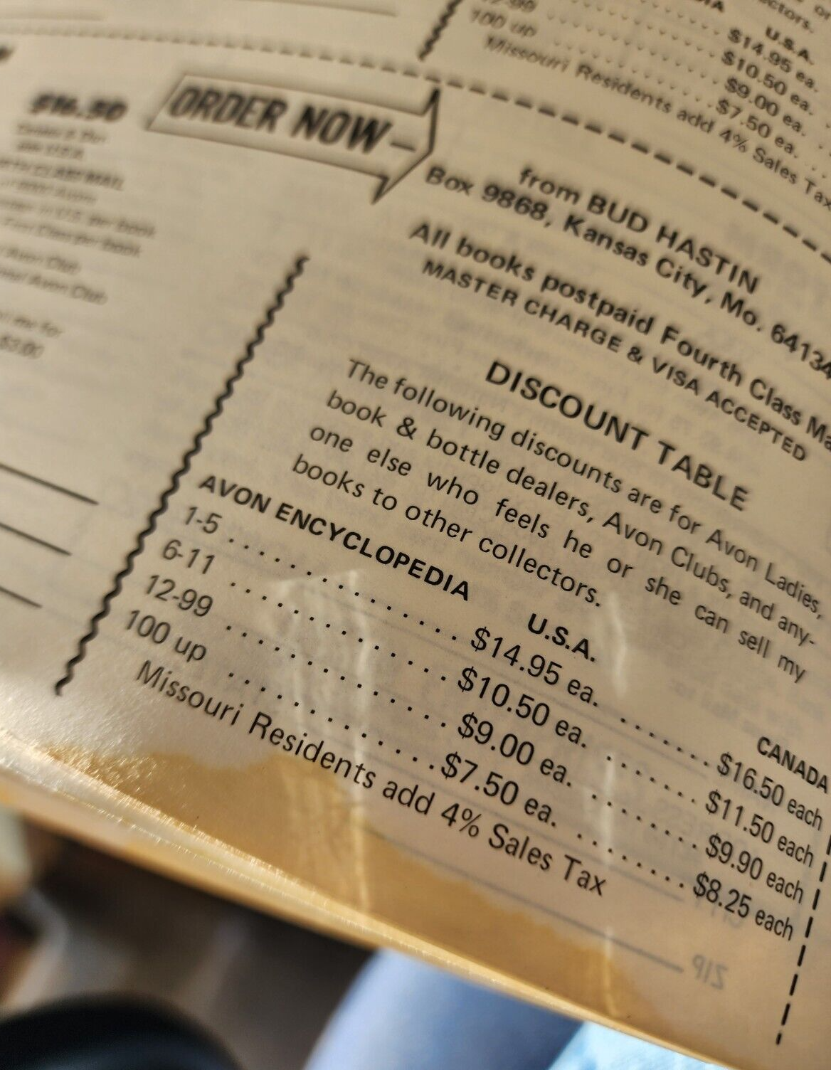 Bud Hastin's Avon Bottle Encyclopedia - 1979 - ACCEPTABLE