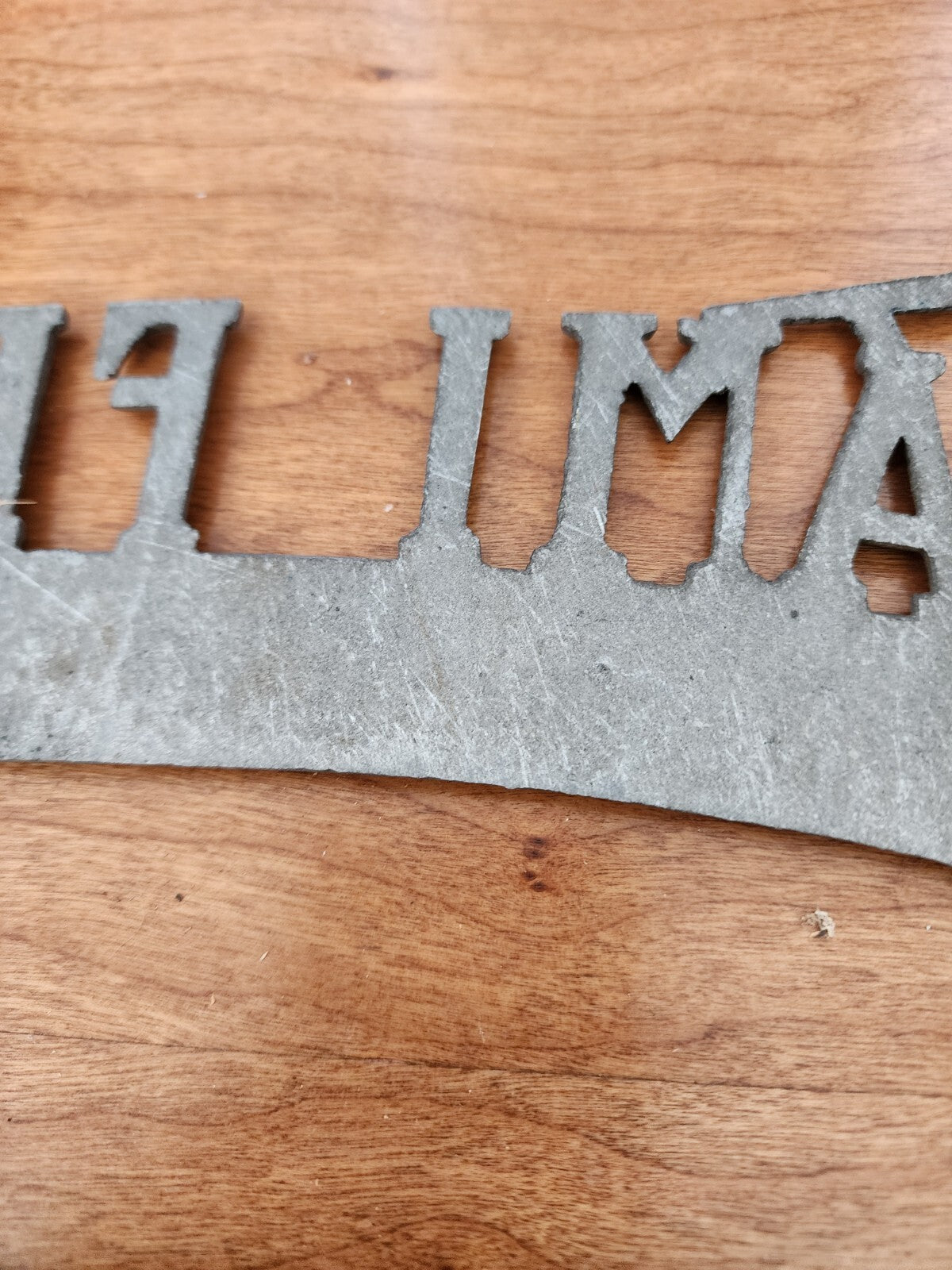 1950’s Aluminum License Plate Topper MIAMI FLA World ‘s Playg Florida