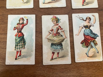 W.S. Kimball Tobacco Trade Cards: Dancing Women