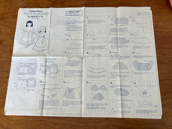 Vintage Lot/Set of 4 Fisher Price My Friend Doll Patterns