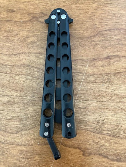 Butterfly Trainer Training Dull Knife Tool Black Metal Practice
