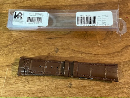 Hadley Roma Wristwatch: MS737 Brown 22R - Genuine Leather