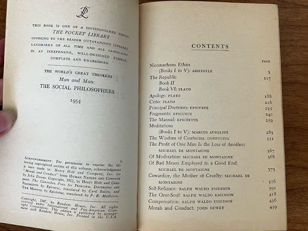 the world's great thinkers man and man: the social philosophers