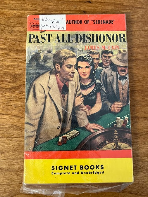 Vintage Paperback - James M. Cain: Past All Dishonor