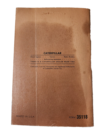 CATERPILLAR 619 TRACTOR POWER SHIFT PARTS BOOK 1970 SERIAL 61F1-UP