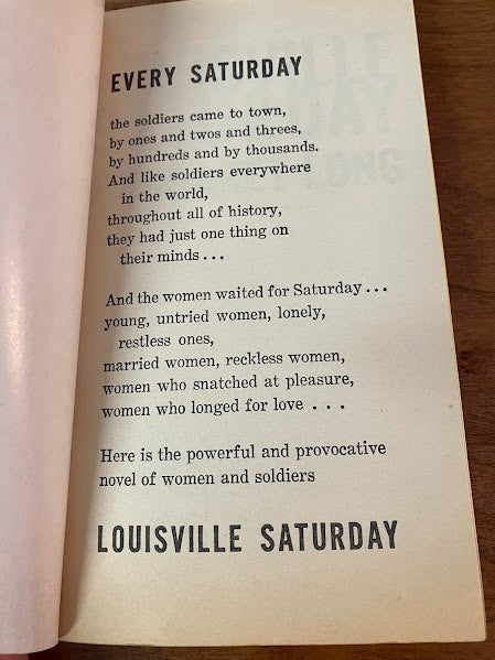 Bantam Book - Louisville Saturday by Margaret Long