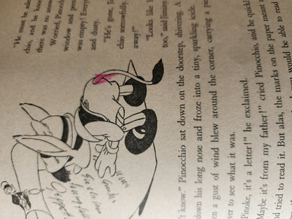 Vintage 1939 Walt Disney's Pinocchio Paperback Story Book