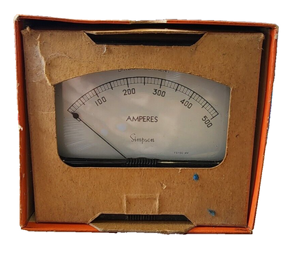 SIMPSON INSTRUMENTS #0610- 0-5 A.C. AMPERES DC AMPS Model 29
