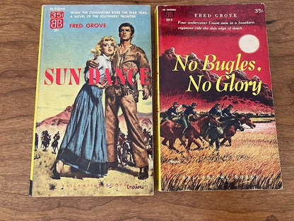 Fred Grove - Paperback Westerns - lot of 2