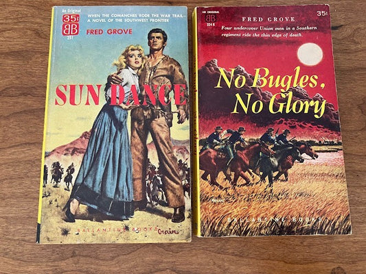 Fred Grove - Paperback Westerns - lot of 2