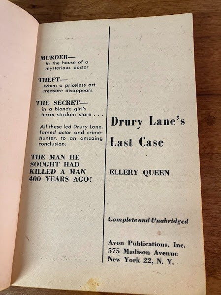 Vtg Paperbacks - Ellery Queen Mysteries - Lot of 3