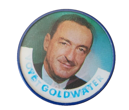 Vote Goldwater / Vote Miller VARI-VUE Political Campaign Lenticular Pin/Button