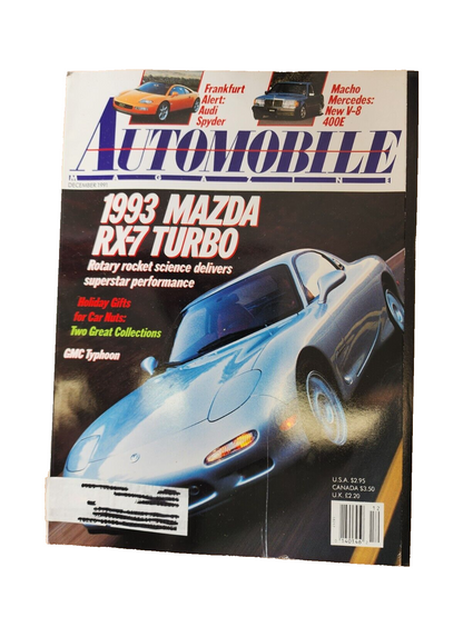 AUTOMOBILE: 1993 MAZDA RX-7 TURBO DECEMBER 1991 VOL.6